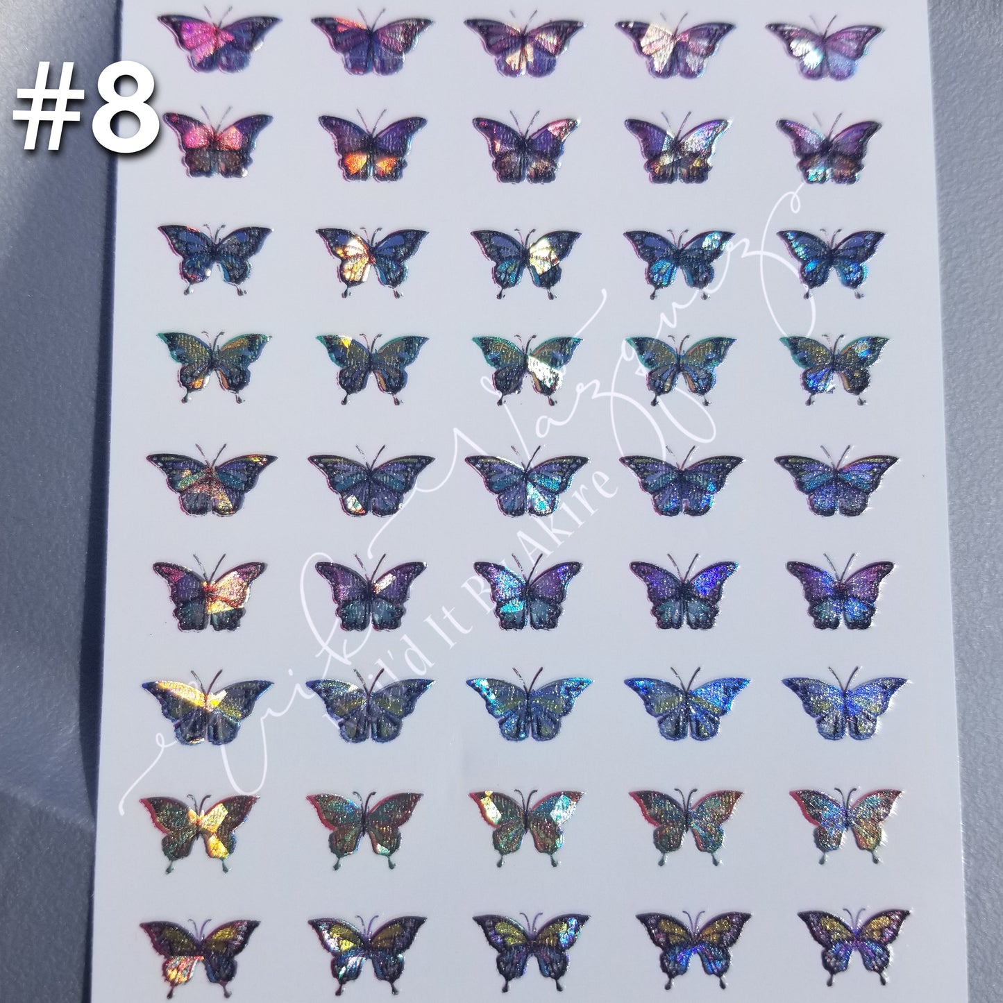 Holographic Butterflies Stickers